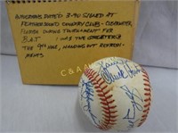 AUTOGRAPHED ON 3/1990 FL TOURNAMENT B.A.T BALL