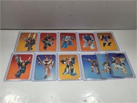 (11) Vintage Transformers Cards in Sleeves