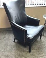 HIGH BACK BLACK  LEATHER RECEPTION CHAIRS