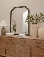 30" x 42" French Country Wall Mirror Brown