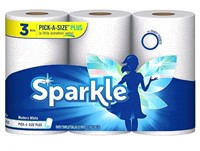 Sparkle? Paper Towels, 3 Count (Pack of 6)