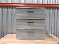 Gray 3-Drawer Weave Carts