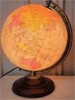 Glass World Globe Lamp by Replogle 10 Inch