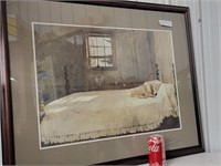 Andrew Wyeth "Master Bedroom" print measures