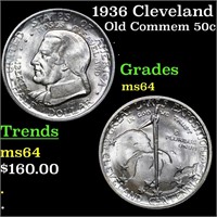 1936 Cleveland Old Commem Half Dollar 50c Grades C
