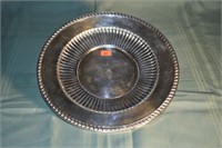 Wallace sterling silver 10" circular tray monogram