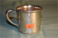 Schofield Co. 122 sterling silver baby cup monogra