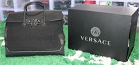 Versace Crochet Palazzo Leather Weekend Travel Bag