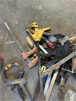 Cords , clamps, work light, new tarp