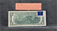 1976 $2 Bill & Stamp US Currency Note