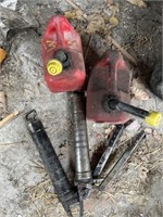 Grease guns and small fuel cans