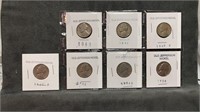 7 Old Jefferson Nickels