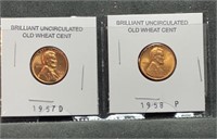 2 Unc. Lincoln Wheat Cents