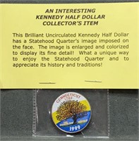 1999 Kennedy Half Dollar w/Statehood Quarter Image