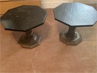2 small resin base  tables
