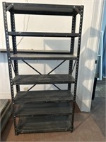Free standing metal shelves