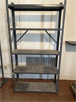 Free standing metal shelves