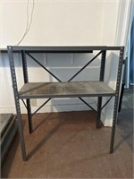 Free standing metal shelves