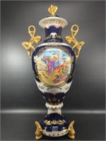 Sevres Style Hand Painted Porcelain Urn / Vase
