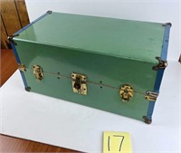 Vintage Green Metal Doll Case