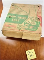 1970s GYM-DANDY OAK CHILDS CHAIR SWING