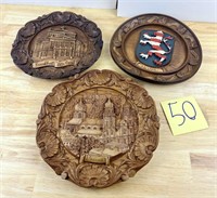 German Wood Carved Plates