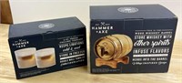 Hammer and Axe Whiskey Barrel and Glasses Brand