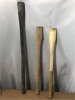 ONE 35.5" AXE HANDLE AND TWO 28” AXE HANDLES