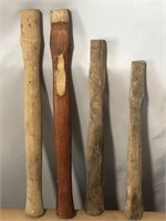 FOUR WOODEN HAMMER HANDLE TWO ARE 18” ONE IS 16”
