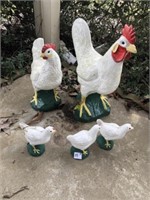 Concrete Chicken Family (5) PCS