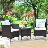 $319.99 Outdoor Rattan Wicker Furniture Set 3pc