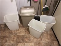 (4) Rubbermaid Waste Cans