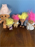 Troll dolls lot x5