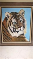 Painting of Tiger 28x30 Signed by local Artist