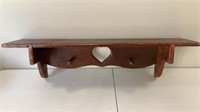 Vintage Wooden Shelf Heart Cut Out HOMCO?
