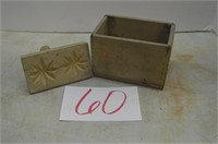 VINTAGE BUTTER MOLD, 5.5X3X3"