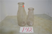 2 FRENCH BROTHERS MILK BOTTLES