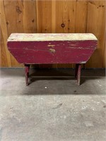Primitive Bench Painted Red
