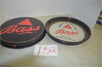 2 BASS BEER SERVING TRAYS