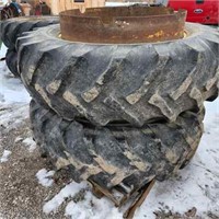 Pair of Duals with 18.4 x 38 Tires