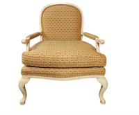 Gold Upholstered Arm Chair