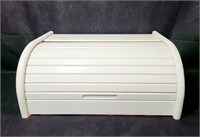 White Roll Top Bread Box