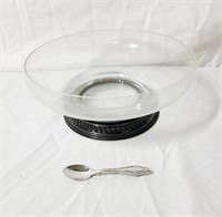 Sterling Silver Glass Bowl & Spoon Brooche