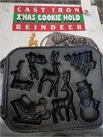 Cast Iron Xmas Cookie Mold