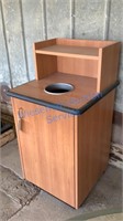 RESTAURANT TRASH CAN CABINET WITH TRAY RACK