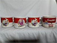 4 Campbell's Soup Mugs