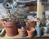 Terracotta Pots w/ Bird Feeders & More