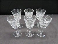 6 WATERFORD LIQUEUR GLASSES