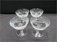 4 WATERFORD CRYSTAL CHAMPAGNE GLASSES