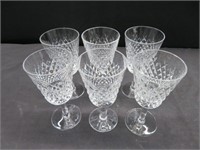 6 WATERFORD CRYSTAL WINE GLASSES